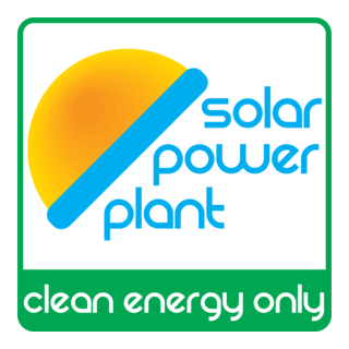Solar Power Plant Logo PNG Vector