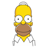 Homero Simpsons front Logo PNG Vector