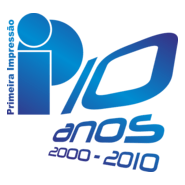 Primeira Impressão - Comunicação Visual 10 Anos Logo PNG Vector