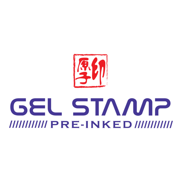 Gel Stamp Pre-Inked Logo PNG Vector