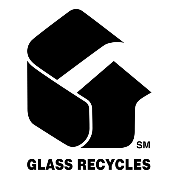 Glass Recycles Logo PNG Vector