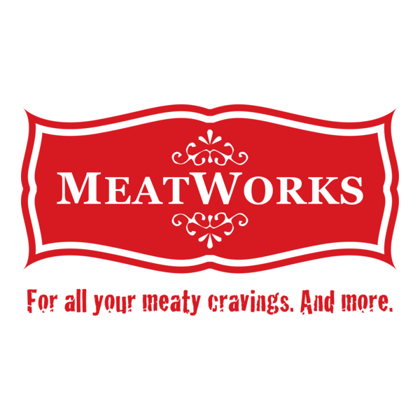 MeatWorks Restaurant Logo PNG Vector