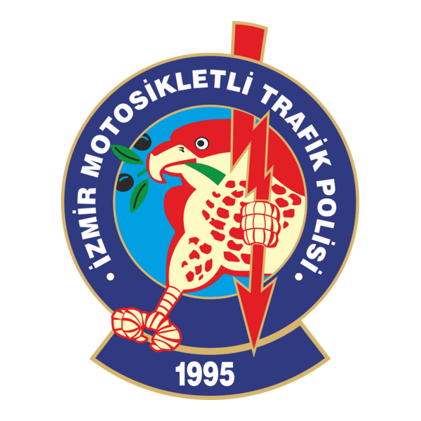 Motosikletli Trafik Polisi Logo PNG Vector