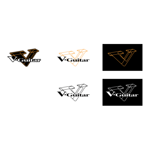 V-Guitar Logo PNG Vector