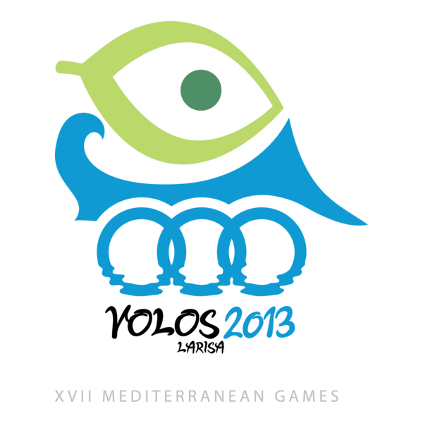 Volos and Larisa 2013, Mediterranean Games Logo PNG Vector