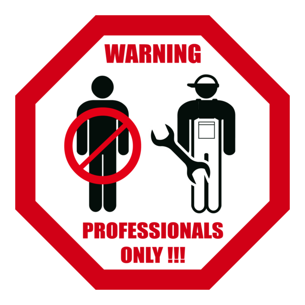 Warning, Professionals Only Logo PNG Vector