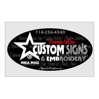 Custom Signs & Embroidery Logo PNG Vector