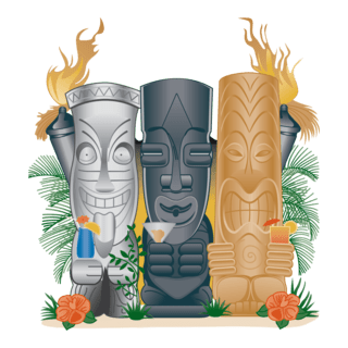 Tiki Art Logo PNG Vector