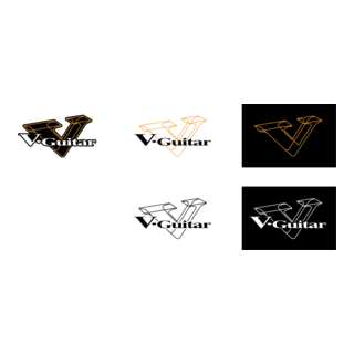 V-Guitar Logo PNG Vector