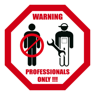Warning, Professionals Only Logo PNG Vector