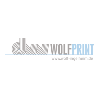 Wolf Print Logo PNG Vector