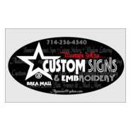 Custom Signs & Embroidery Logo PNG Vector