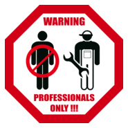 Warning, Professionals Only Logo PNG Vector