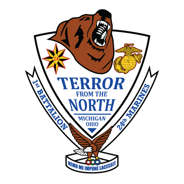 1st Battalion 24th Marine Regiment USMCR Logo PNG Vector