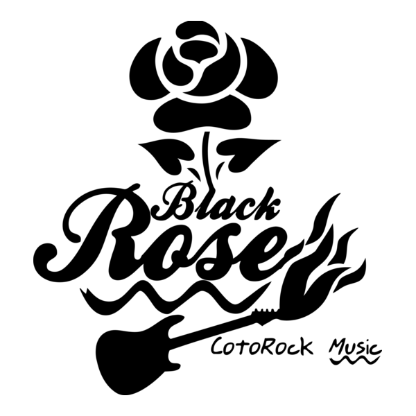 Black Rose Logo PNG Vector