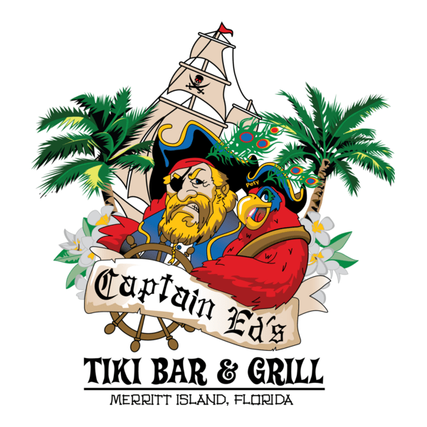 Captain EA's Tiki Bar & Grill Logo PNG Vector