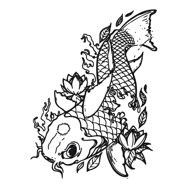 Carpa Koi Logo PNG Vector