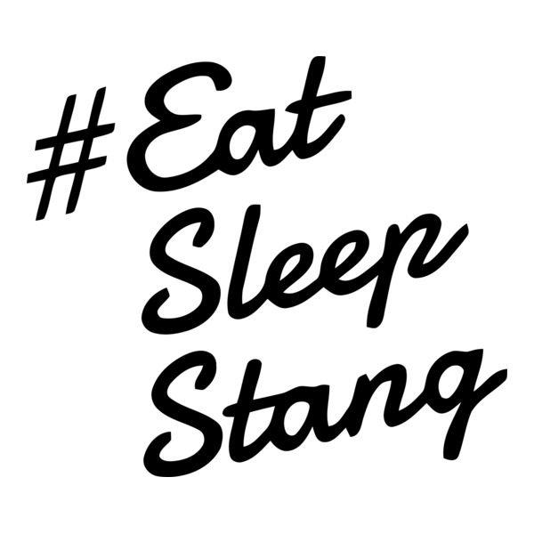 Eat Sleep Stang Logo PNG Vector