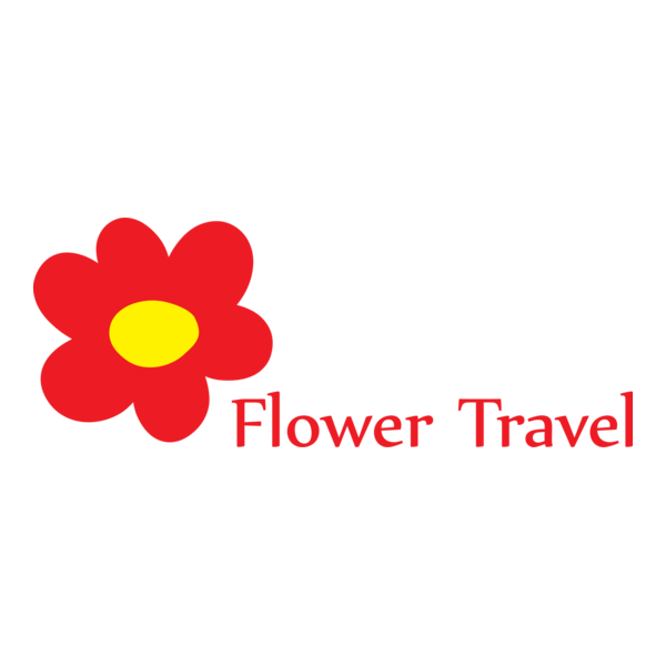 Flower Travel Logo PNG Vector