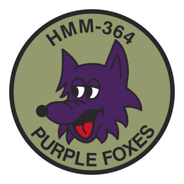 HMM-364 Purple Foxes Logo PNG Vector