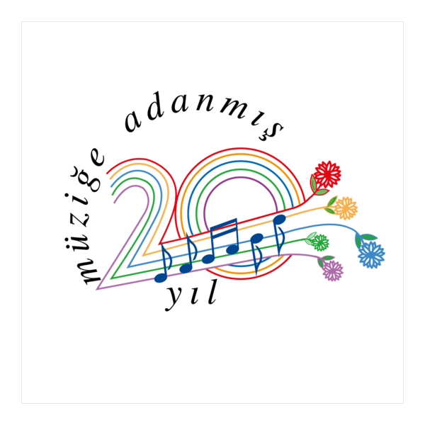 Müziğe Adanmış 20 yıl Logo PNG Vector