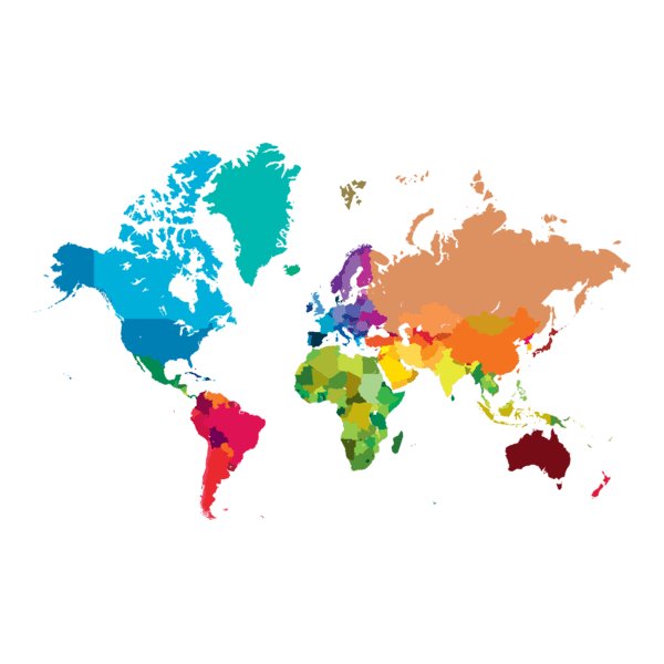 Political World Map Logo PNG Vector