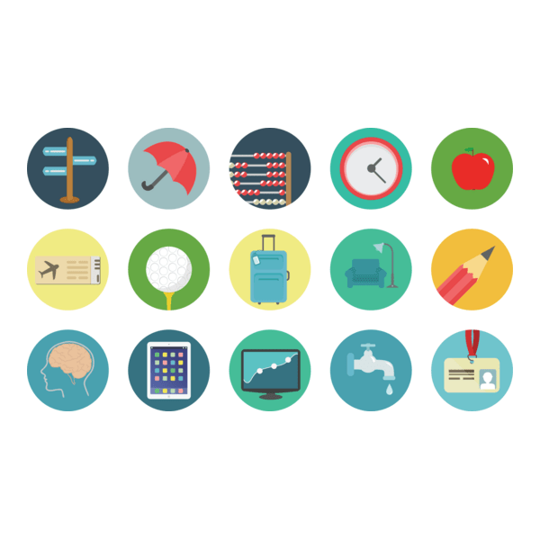 Round Icons Logo PNG Vector