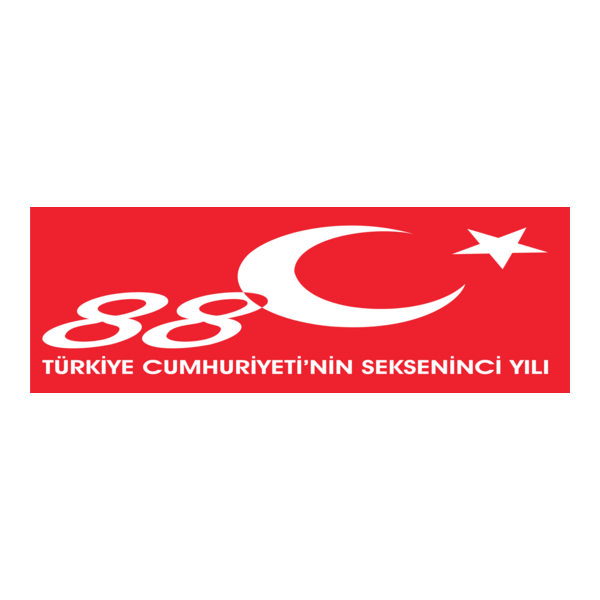 Türkiye Cumhuriyeti 88. yıl logosu Logo PNG Vector