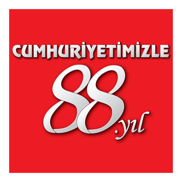 Turkiye cumhuriyetinin 88. yili Logo PNG Vector
