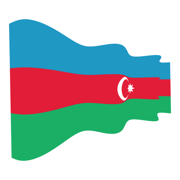 WAVY AZERBAIJAN FLAG Logo PNG Vector