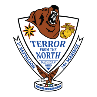 1st Battalion 24th Marine Regiment USMCR Logo PNG Vector