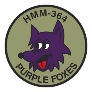 HMM-364 Purple Foxes Logo PNG Vector