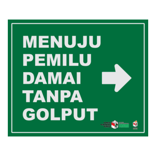 Menuju Pemilu Damai Golput Logo PNG Vector