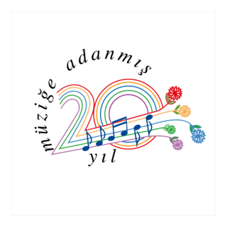 Müziğe Adanmış 20 yıl Logo PNG Vector