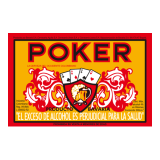 Poker cerveza, etiqueta antigua Logo PNG Vector