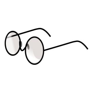 Round Eye Glasses Logo PNG Vector