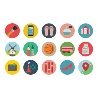 Round Icons Logo PNG Vector