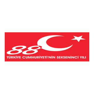 Türkiye Cumhuriyeti 88. yıl logosu Logo PNG Vector