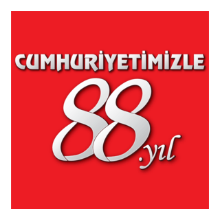 Turkiye cumhuriyetinin 88. yili Logo PNG Vector