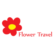 Flower Travel Logo PNG Vector
