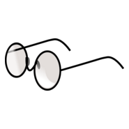 Round Eye Glasses Logo PNG Vector