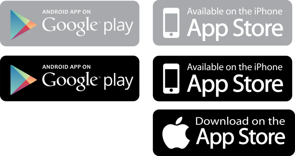 App Store and Google Play Logo PNG Vector