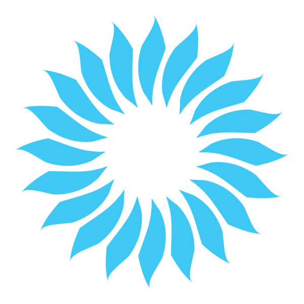 BLUE FLOWER DESIGN Logo PNG Vector