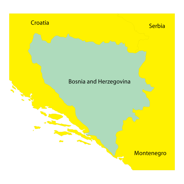 BOSNIA AND HERZEGOVINA MAP Logo PNG Vector