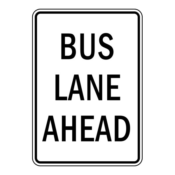 BUS LANE AHEAD SIGN Logo PNG Vector