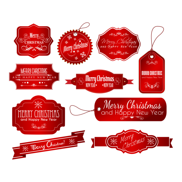 Christmas Labels Logo PNG Vector