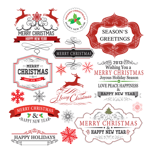 Christmas Labels Logo PNG Vector