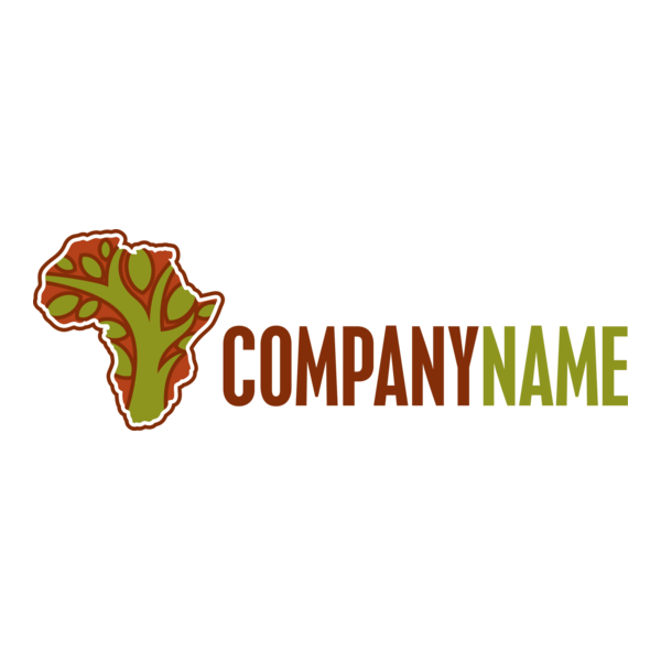 Company Africa Tree Logo PNG Vector