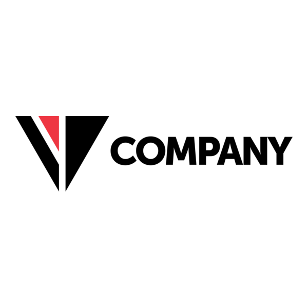 Company Black and Red V Logo PNG Vector