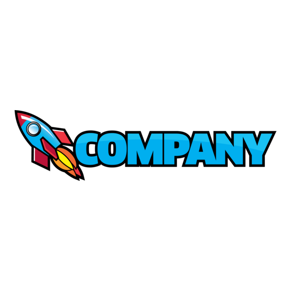 Company Cartoon Rocket Logo PNG Vector